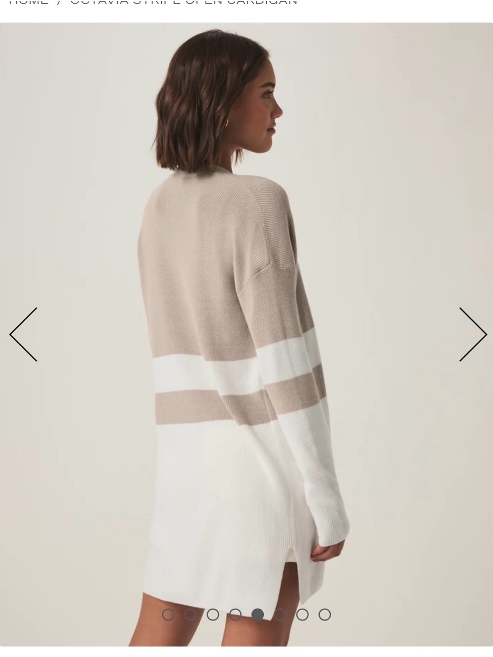 Splendid BUNDLE, NWT, Cardigan and Tank set,Beige & White Colorblock, Small - Picture 3 of 8